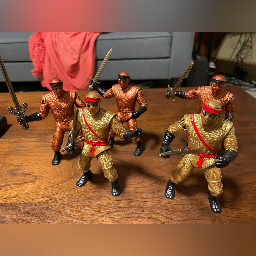 🩸5 Gold & Copper Foot Soldiers TMNT Teenage Mutant Ninja Turtles Action Figures